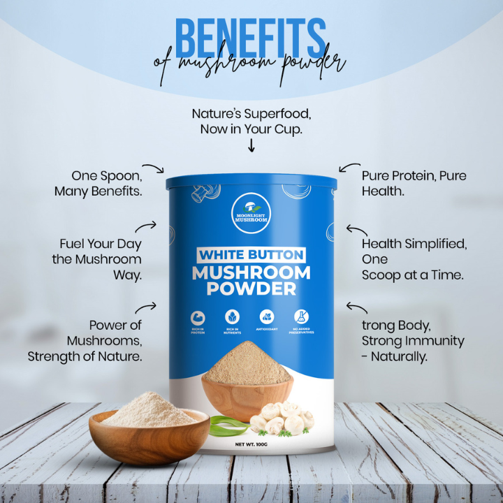 Moonlight Premium – White Button Mushroom Powder Can