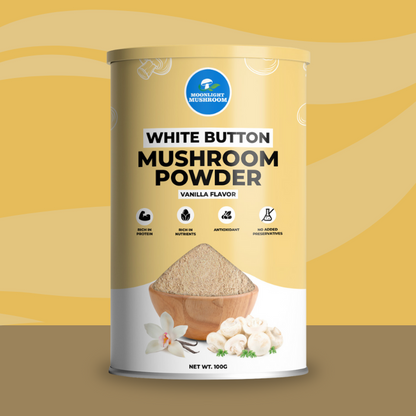 Moonlight Premium – Vanilla Flavoured White Button Mushroom Powder Can