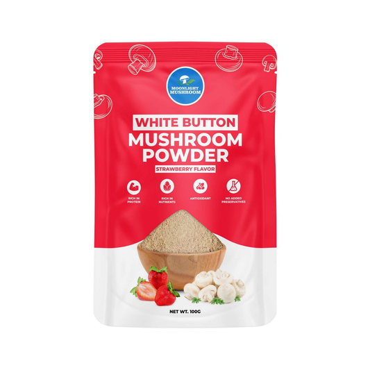 Moonlight Mushroom – Strawberry Flavoured White Button Mushroom Powder