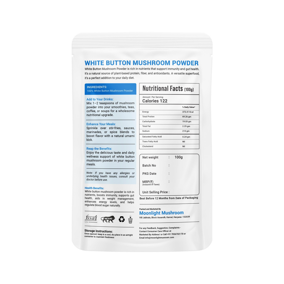 Moonlight Mushroom – White Button Mushroom Powder