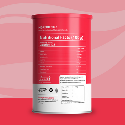 Moonlight Premium – Strawberry Flavoured White Button Mushroom Powder Can