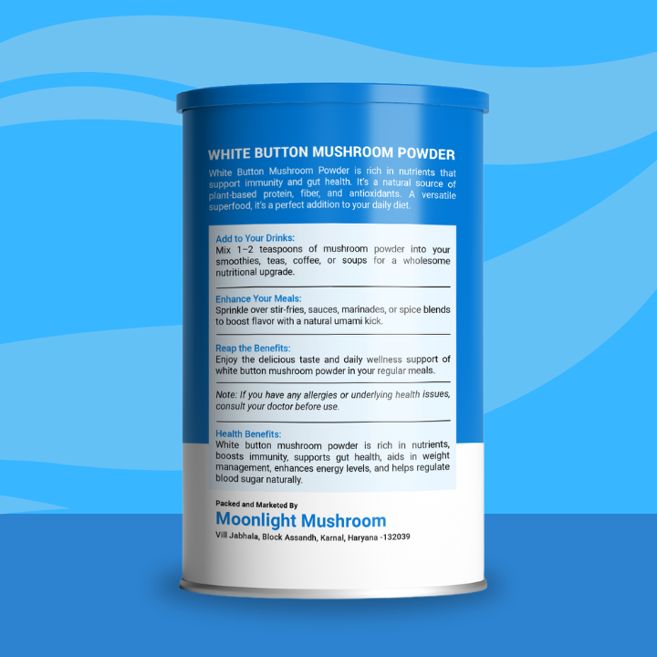 Moonlight Premium – White Button Mushroom Powder Can