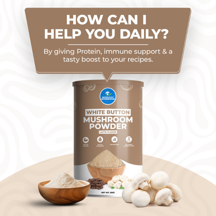 Moonlight Premium – Latte Flavoured White Button Mushroom Powder Can