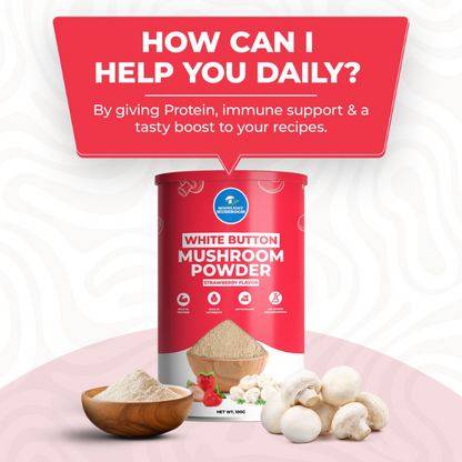 Moonlight Premium – Strawberry Flavoured White Button Mushroom Powder Can