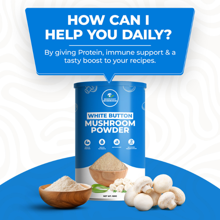 Moonlight Premium – White Button Mushroom Powder Can