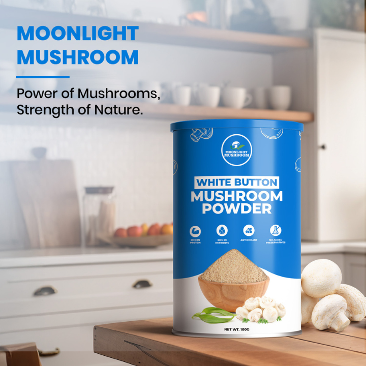 Moonlight Premium – White Button Mushroom Powder Can