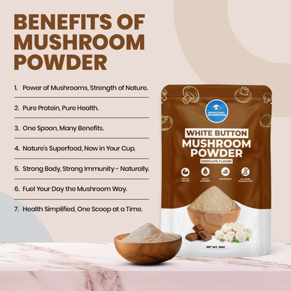 Moonlight Mushroom – Chocolate Flavoured White Button Mushroom Powder