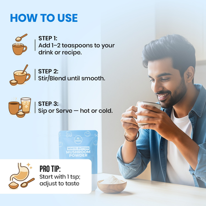 Moonlight Mushroom – White Button Mushroom Powder