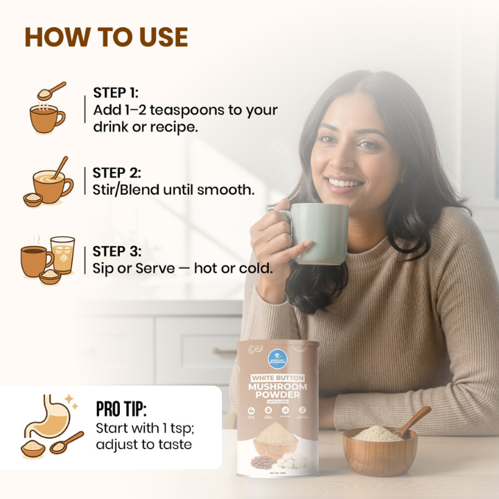 Moonlight Premium – Latte Flavoured White Button Mushroom Powder Can