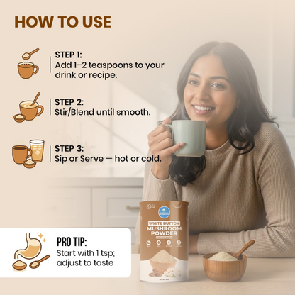 Moonlight Premium – Chocolate Flavoured White Button Mushroom Powder Can