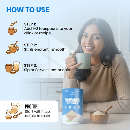 Moonlight Premium – White Button Mushroom Powder Can