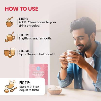 Moonlight Mushroom – Strawberry Flavoured White Button Mushroom Powder