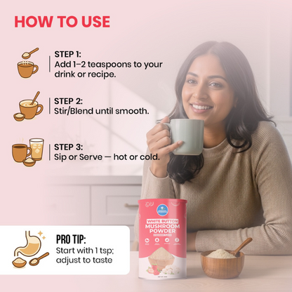 Moonlight Premium – Strawberry Flavoured White Button Mushroom Powder Can