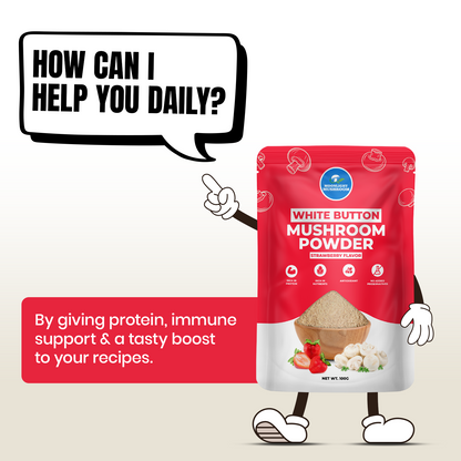 Moonlight Mushroom – Strawberry Flavoured White Button Mushroom Powder